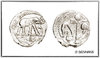 DENARIUS OF JULIUS CAESAR WITH THE ELEPHANT (49 B.C.) - REPRODUCTION OF THE ROMAN REPUBLIC