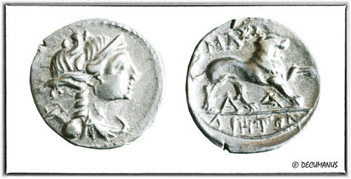 DRACHM FROM MARSEILLE WITH A LION (125-90 BC) - REPRODUCTION OF ANCIENT GREECE