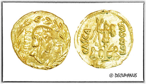 AUREUS OF BRUTUS (42 BC) - REPRODUCTION OF ROMAN REPUBLIC