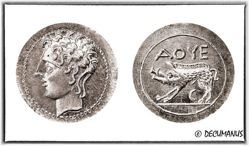 DRACHMA OF AVIGNON WITH A BOAR (125-50 BC) - REPRODUCTION OF ANCIENT GREECE