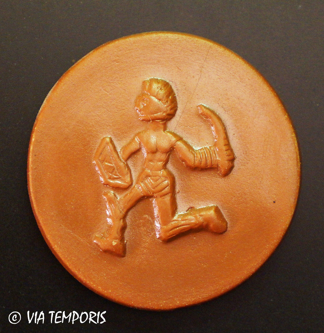 MAGNET IN TERRA SIGILLATA FROM SOUTHERN GAUL - GLADIATORS DECORATION II