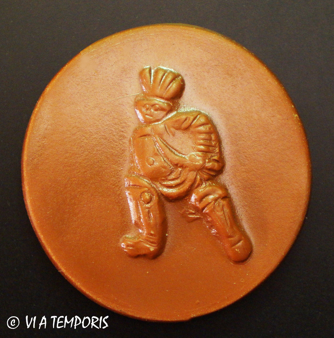 MAGNET IN TERRA SIGILLATA FROM SOUTHERN GAUL - GLADIATORS DECORATION IV