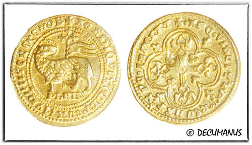 GOLD LAMB OF PHILIPPE IV THE FAIR (1311) - REPRODUCTION OF MIDDLE-AGES