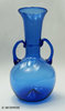GALLO-ROMAN GLASSWARE - BLUE FLASK WITH TWO HANDLES