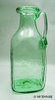 GALLO-ROMAN GLASSWARE - SQUARED BOTTLE WITH ONE HANDLE (green)