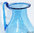 GALLO-ROMAN GLASSWARE - WIDE SQUARED BOTTLE WITH ONE HANDLE (blue)
