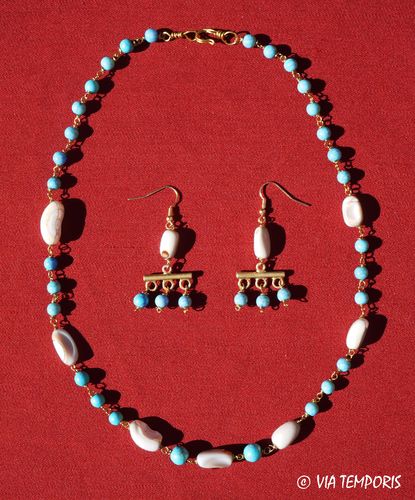 ANCIENT - JEWELRY - NECKLACE AND EARRINGS MODEL AVIDIA