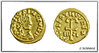 GOLDEN TRIENS OF DAGOBERT WITH THE ANCHORED CROSS (629-639) - PARIS - REPRODUCTION OF MEROVINGIANS