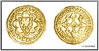 GOLD ECU OF LOUIS IX (ST-LOUIS - 1266) - REPRODUCTION OF MIDDLE AGES
