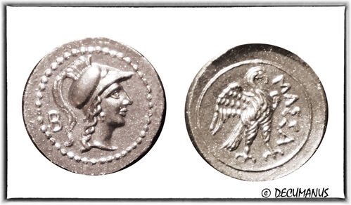 DIOBOL OF MARSEILLE WITH EAGLE (220-90 BC) - REPRODUCTION OF ANCIENT GREECE