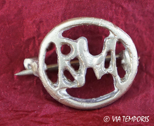 ANCIENT JEWELRY - BRONZE - CIRCULAR FIBULA - WITH LETTERS ROMA