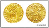 GOLD FLORIN OF URBAN V - POPE OF AVIGNON - REPRODUCTION OF MIDDLE-AGES
