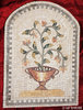 ROMAN MOSAIC - MEDALLION WITH FLOWERS IN A VASE