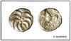 DENIER OF THE HELVETES AT THE "BRANCH" (80-50 BC) - REPRODUCTION OF GALLIC COINS