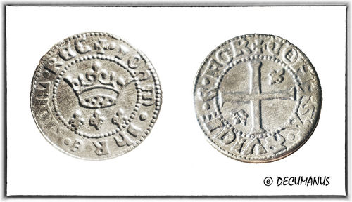 QUARTER OF SOL OF JANE OF NAPLES (1362-1382) - REPRODUCTION OF MIDDLE-AGES