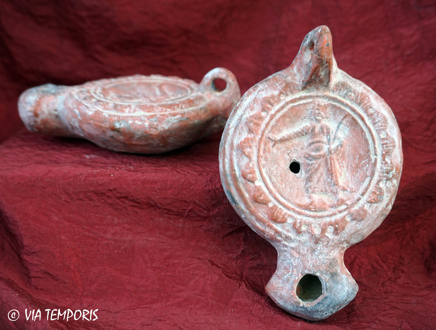 Roman Pottery Oil Lamp Replica 