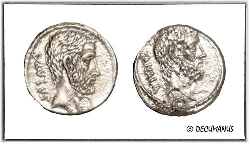 DENARIUS OF BRUTUS (54 BC) - REPRODUCTION OF ROMAN REPUBLIC