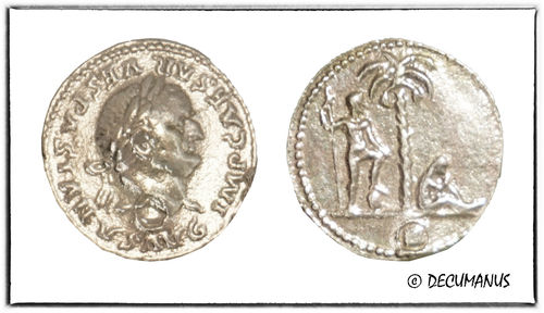 DENARIUS OF VESPASIAN WITH THE JUDEA CAPTA (72-73) - REPRODUCTION OF ROMAN EMPIRE