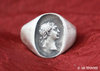 ANCIENT JEWERLY - ROMAN SILVER RING WITH HEAD OF TRAIANUS - MOD. 1