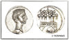 DENARIUS OF OCTAVIUS WITH TRIUMPHAL ARCH (30-29 BC) - REPRODUCTION OF ROMAN REPUB