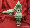BRONZE ROMAN OIL LAMP WITH THE HEAD OF GOD CUPID