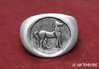 ANCIENT JEWERLY - ROMAN SILVER RING WITH A HORSE