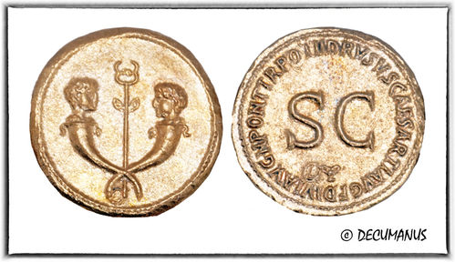 SESTERCE OF TIBERE FOR DRUSUS (23) - REPRODUCTION OF ROMAN EMPIRE