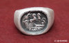 ANCIENT JEWERLY - ROMAN SILVER RING WITH CHARIOT