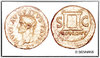 AS OF TIBERIUS FOR AUGUSTUS WITH ALTAR (37-38) - REPRODUCTION OF ROMAN EMPIRE
