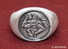 ANCIENT JEWERLY - ROMAN SILVER RING WITH GREEK OR CELT TRISKELL