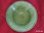 MEDIEVAL POTTERY - MAJOLICA GREEN PLATE