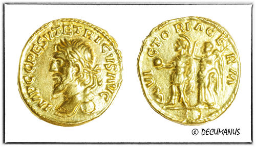 AUREUS DE TETRICUS I - ATELIER DE COLOGNE (271) - REPRODUCTION HAUT EMPIRE ROMAIN