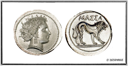 DRACHM FROM MARSEILLE WITH A LION (280-225 BC) - REPRODUCTION OF ANCIENT GREECE