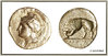 DITRADRACHM OF VELIA - LUCANIA (334-300 BC) - REPRODUCTION OF ANCIENT GREECE