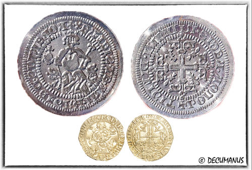 MONETARY COINS OF CARLIN OF ROBERT OF ANJOU