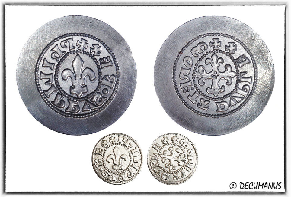 MONETARY COINS FOR THE DOUBLE PARISIS OF PHILIP VI OF VALOIS