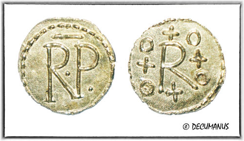 DENIER OF CHARLEMAGNE OF PEPIN THE BREF (752-768) - REPRODUCTION OF CAROLINGIANS