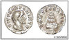 DENARIUS OF ANTONINUS WITH FUNERAL PYRE (161) - REPRODUCTION OF ROMAN EMPIRE