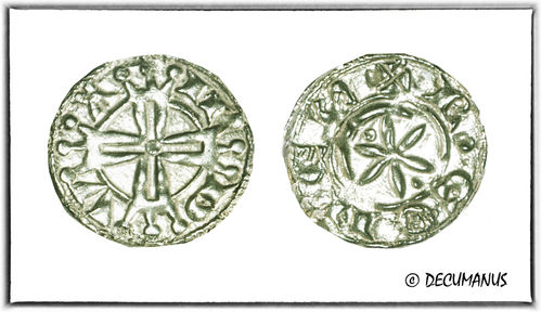 DENIER OF THE MARQUISATE OF PROVENCE - RAYMOND VI (1200-11220) - REPRODUCTION OF MIDDLE-AGES